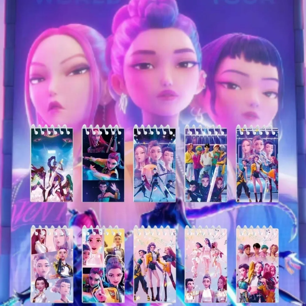 2026 NOWE 10 szt. Kpop Demon Hunter Anime Notatniki Planery Uczniowskie Przenośne Notesy Artykuły Szkolne Biurowe Akcesoria