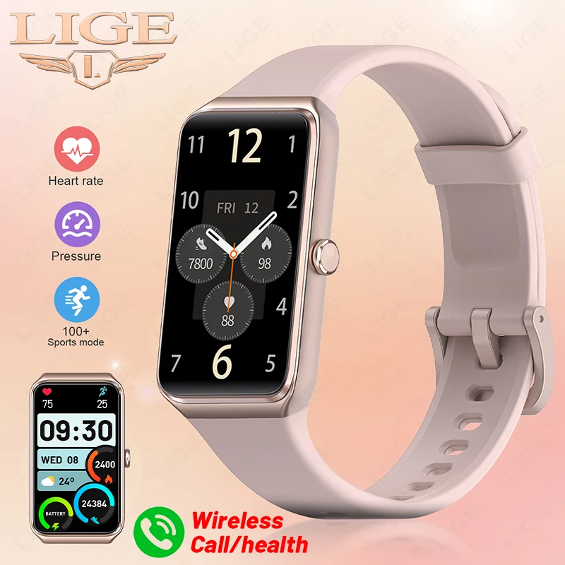 

LIGE Smart Watch Men Women Bracelet Smart Heart Rate Blood Pressure 100+ Sport Modes Fitness Tracker Bluetooth Call Smartwatches