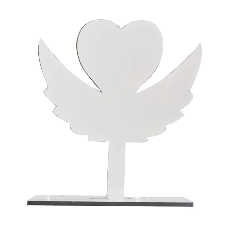 

Free Shipping 10pcs/lot 180*195*5mm Sublimation Blanks Heart Wing Photo Frames For Custom Gifts