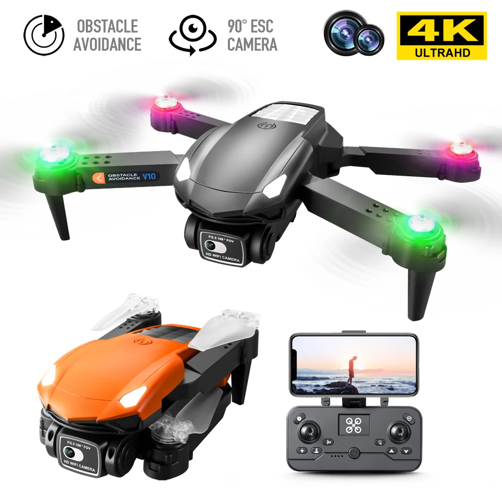 

2023 New V10 Quadcopter Professional Fpv Drone With Camera Hd 4k Toys For Children Remote Control Helicopter Dron