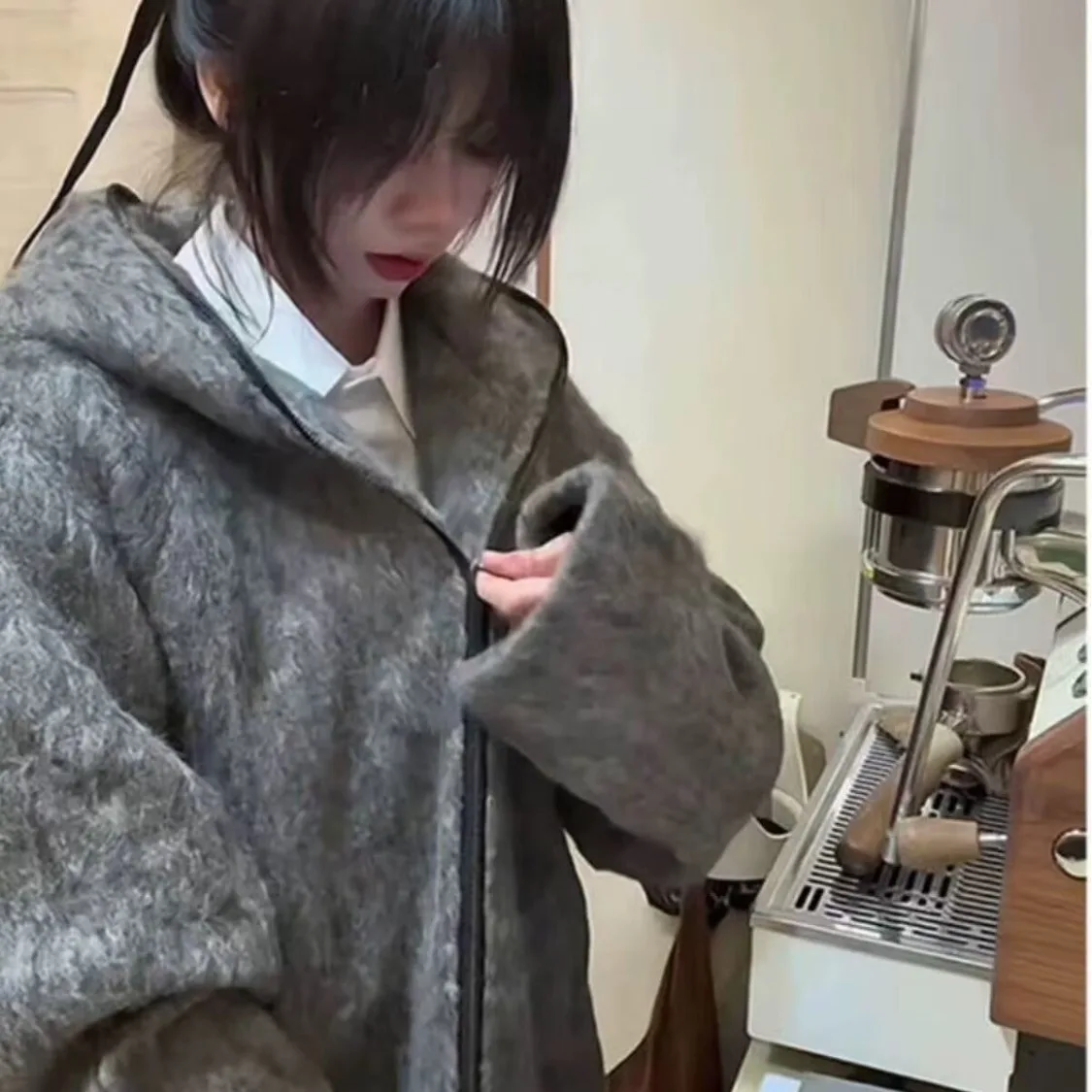 

Мужская зимняя утепленная толстовка на молнии с капюшоном, длинный рукав, большой размер, американский стиль, повседневный топ из полиэфирного волокна