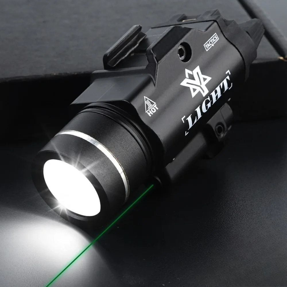 800 Lumens Hunting Gun Light Combo Red/Green Dot Type-C Rechargeable LED Flashlight Fit 20mm Rail for Outdoor Hunting Shooting