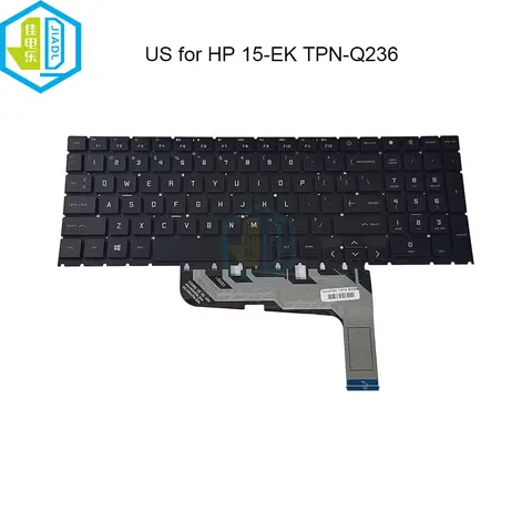 Original US RU Backlight Keyboard For HP OMEN 15-EN 15-EK TPN-Q236 15-EK000 English Laptop Replacement Keyboards Backlit Keycaps