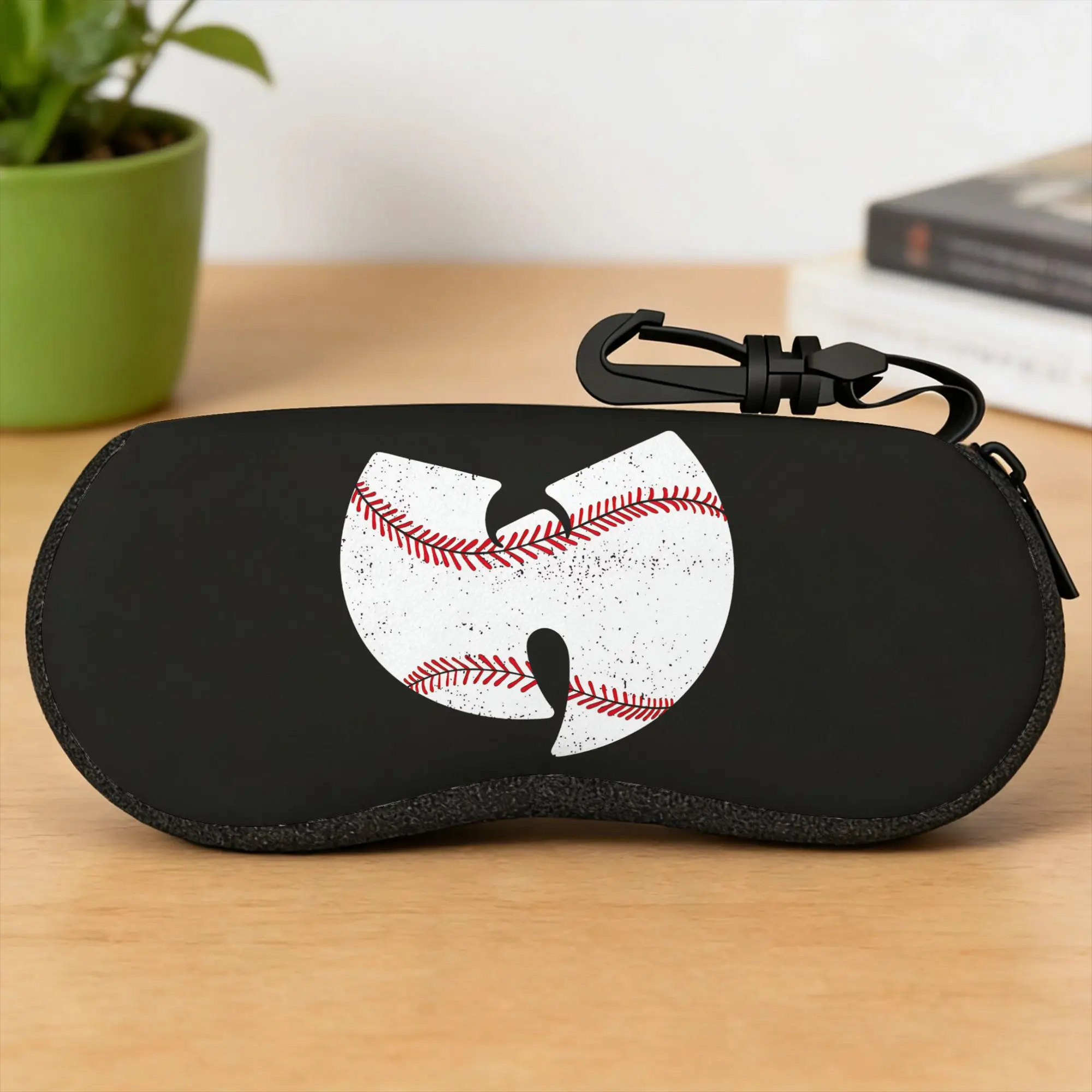 Wu Clan T–tangs Baseball Glasses Case  Zip Sunglasses Pouch Vintage Pocket Eyeglass Protector Men Women Eyewear Bag