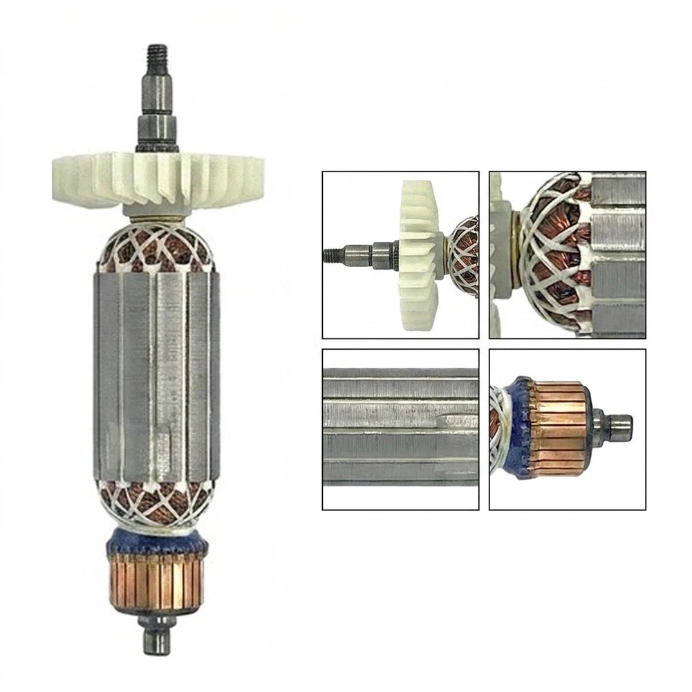 AB100 Angle Grinder Rotor 126.5mm Shaft Distance 54mm Fan Size 54.5mm Iron Core 160mm Total Length Metal Build