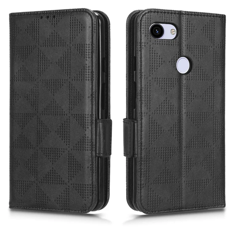 New Style Suitable For Google Pixel 3A XL flip symmetrical triangle holster leather wallet for Google Pixel 3 XL Lite Mobile Pho