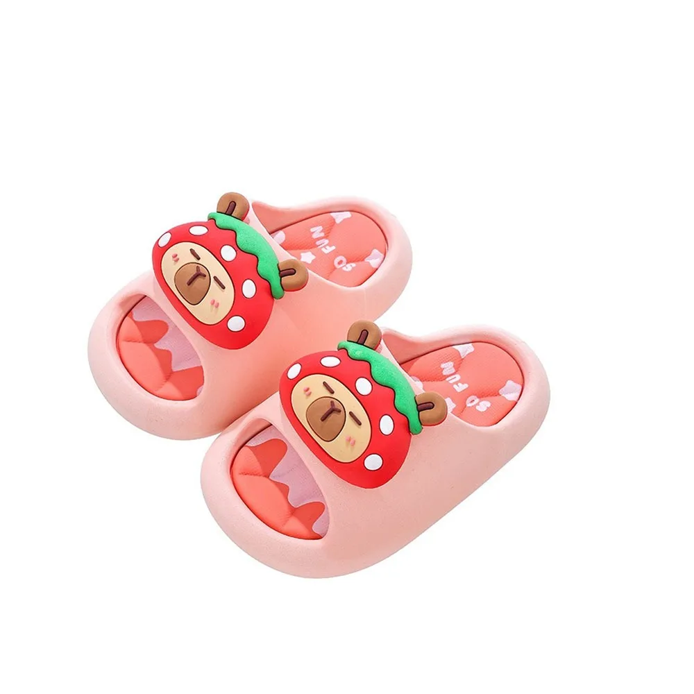 

PVC Capybara Kids Slippers Platform Soft Cartoon Animal Slippers Comfortable Anti-slip Children House Shoes Bedroom
