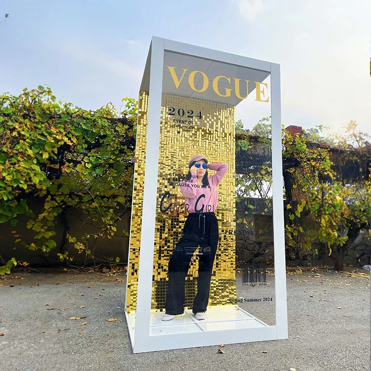 magazine photo booth box backdrop stand