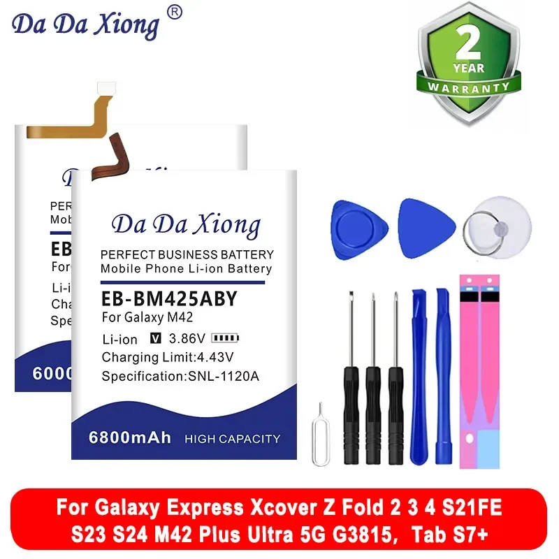 EB-BS918ABY EB-BS928ABY New Battery For Samsung Galaxy Express Xcover Z Fold 2 3 4 S21FE S23 S24 M42 Plus Ultra 5G G3815，Tab S7+