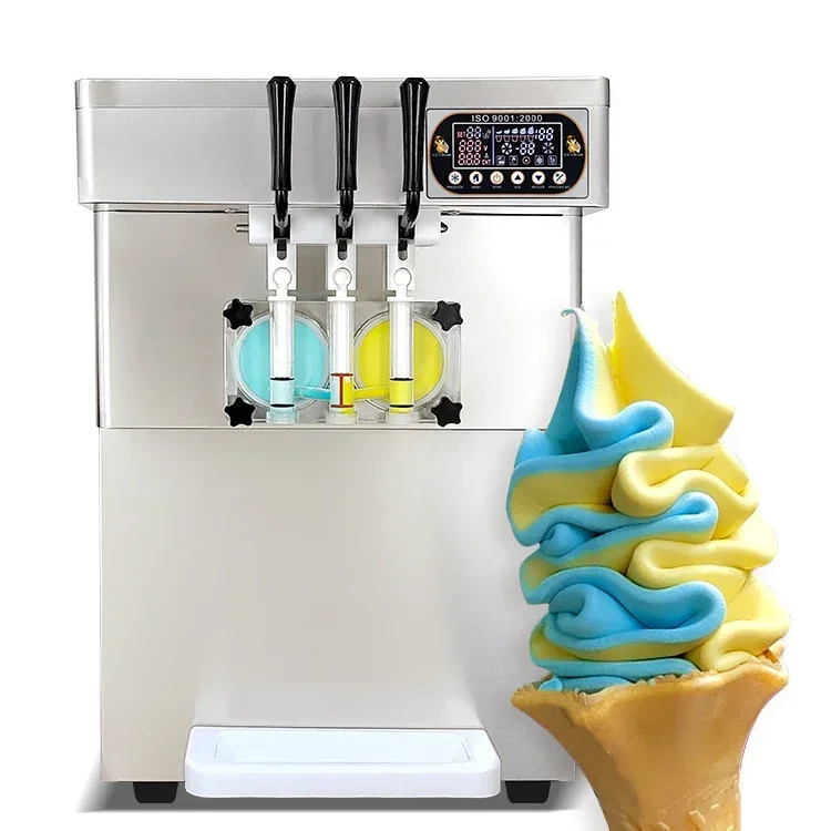 

3 flavour ice cream machine making maker t letop commercial soft ice cream machine for sale