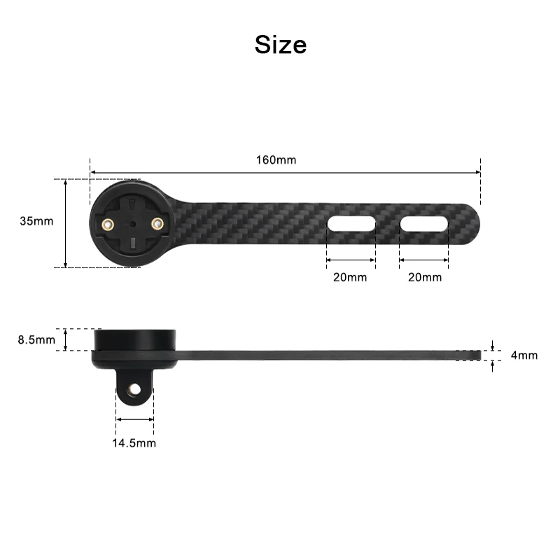 Fibra De Carbono Suporte Do Computador De Bicicleta, Suporte De Bicicleta De Estrada, Cronômetro, Montagem Do Velocímetro, Garmin, Gopro, Bryton Luz Suporte