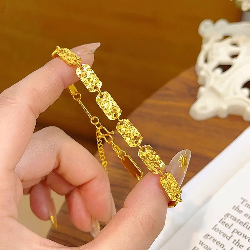 Super Sparkling Broken Ice Square Brand Bracelet for Women's Fashion, Light Luxury, Exquisite, and High End Handmade