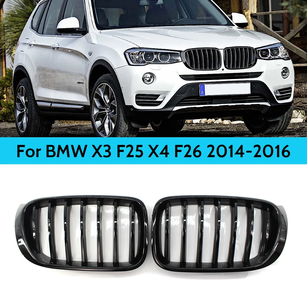 For BMW X3 F25 X4 F26 Facelift 2014-2016 Car Front Grill Kidney Grilles Single Slat Line Racing Grill Replacement Part