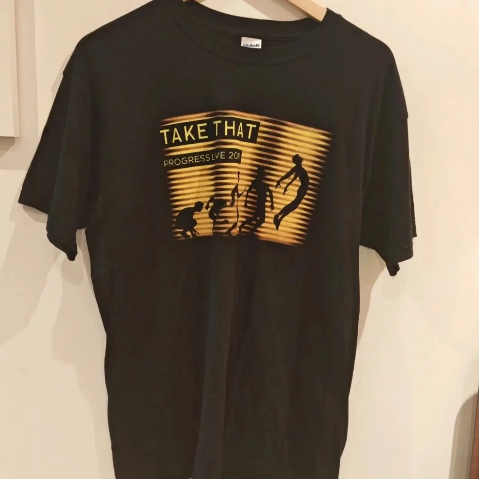 Take That Progress Live 2011 Official Tour T Shirt Large Size L vintage Washed streetwear Comfortable fashion Stylish