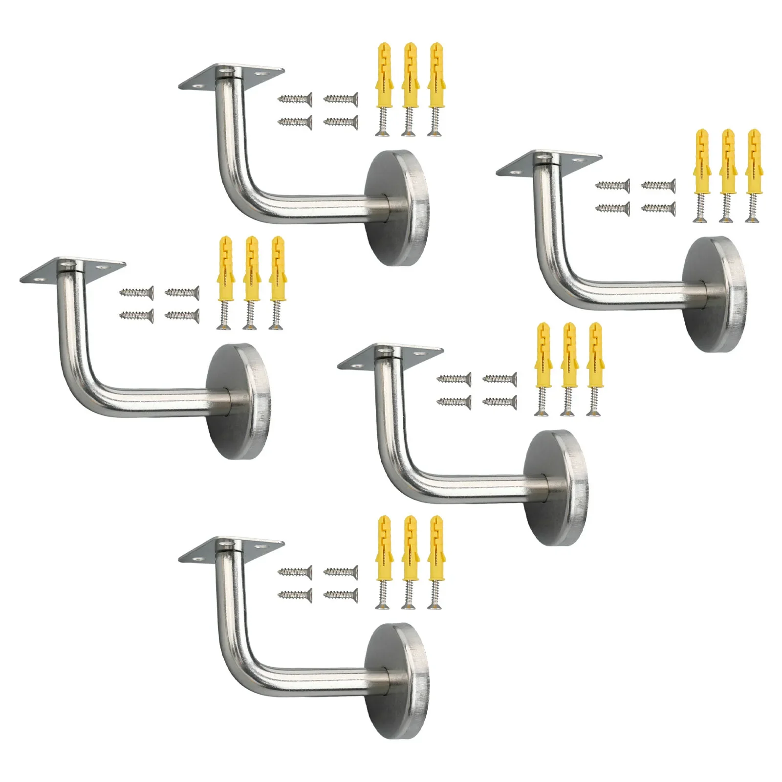 Staircase Bracket Handrail Bracket Indoor Railing Modern Design Screws Included 201 Stainless Steel For Home D cor