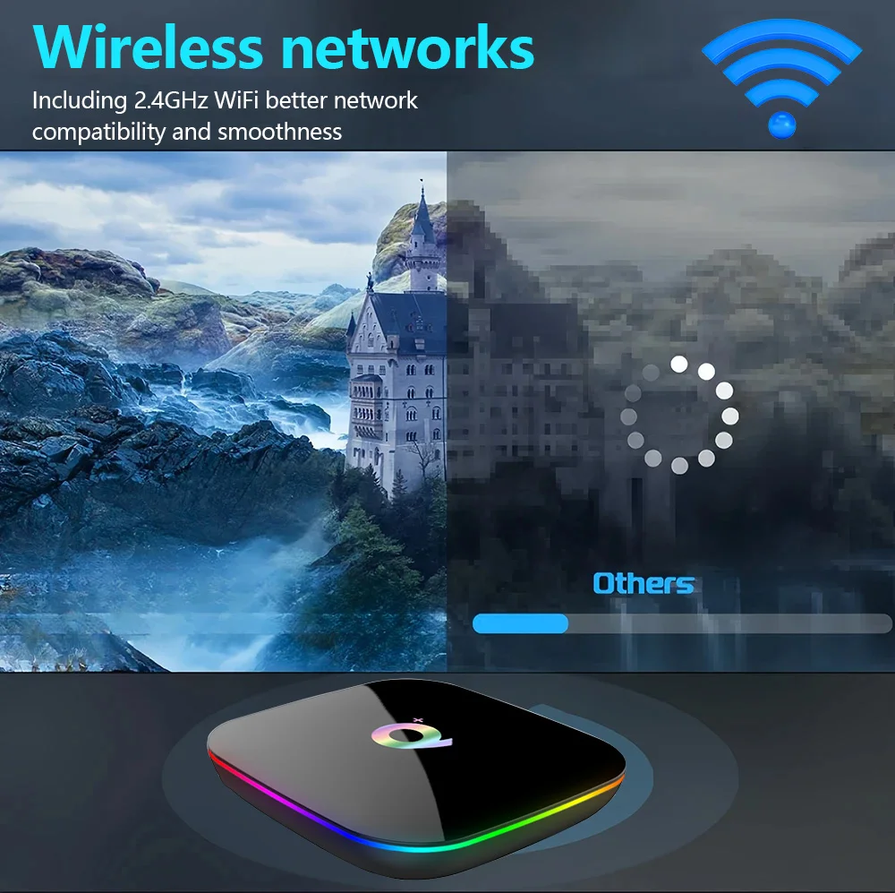 صندوق تلفاز ذكي HOT Q Plus يعمل بنظام Android 10 Allwinner H616 رباعي النواة، تشغيل عالي السرعة، 6K Ultra HD، مشغل وسائط Android، صندوق تلفاز