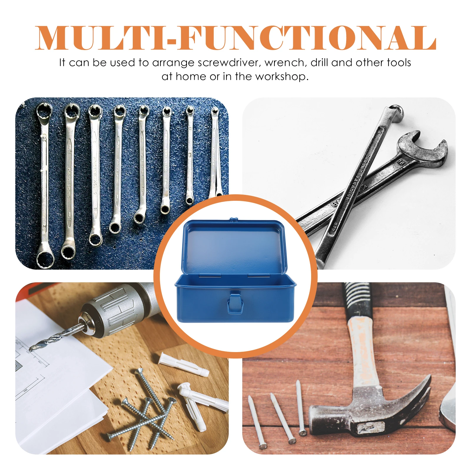 Tool Box Fixing Toolbox Small Mechanic Storage Multifunction Container Iron Sheet Organizer