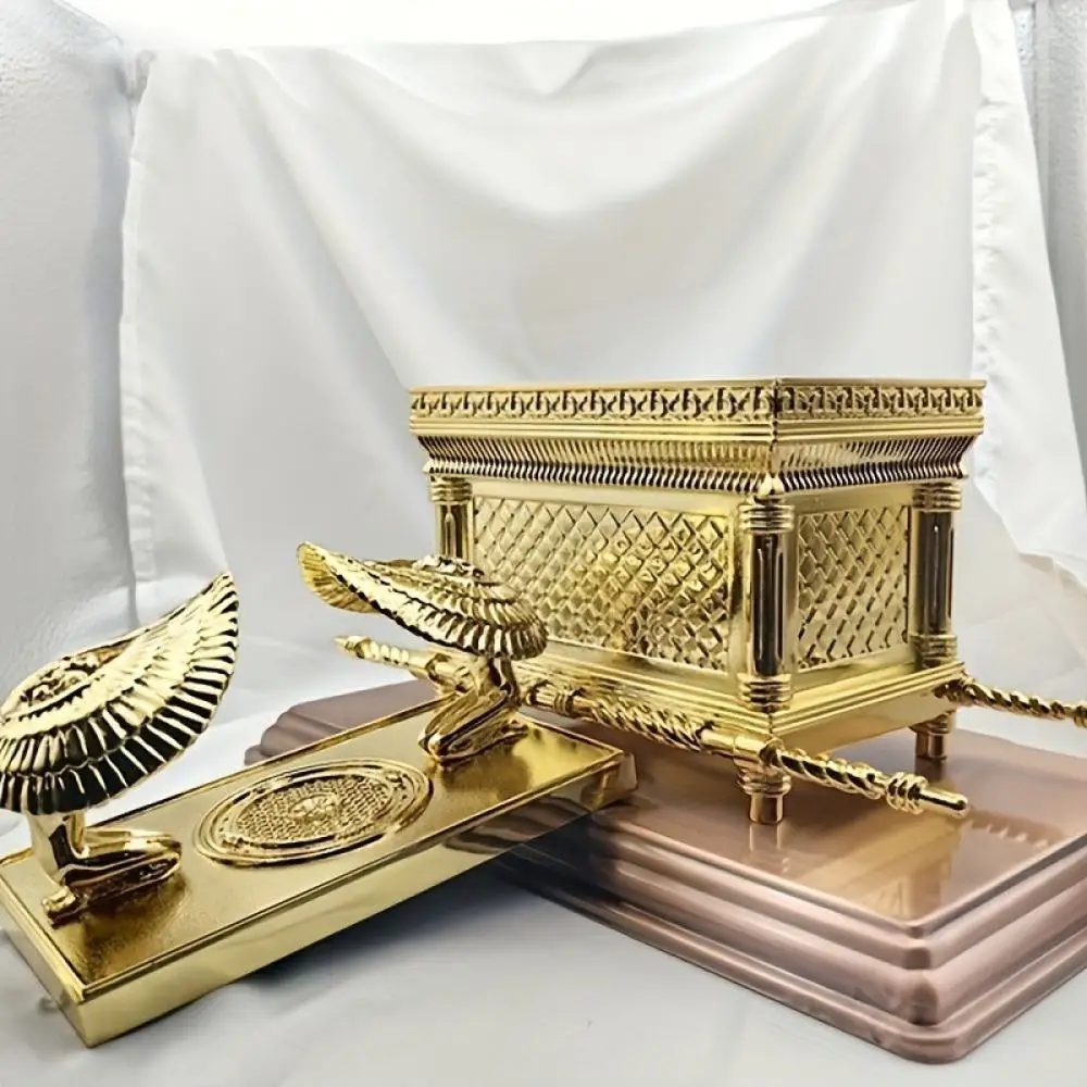 Metal Ark Of The Covenant Sculpture Jewish Religious Accessory Home Decor Sacred Faith Gift Desk Ornament