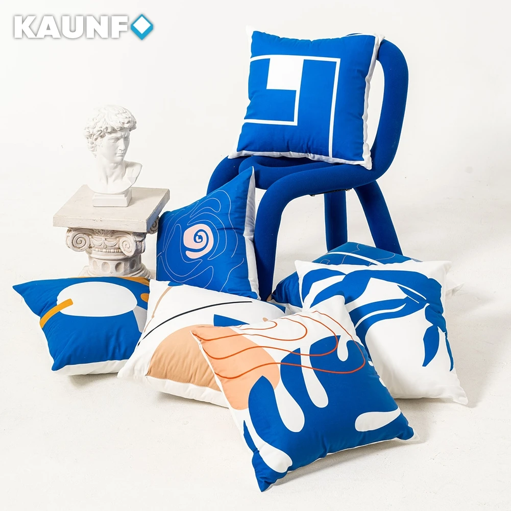 

KAUNF Line Pattern Pillowcase Decoration Exquisite Workmanship Pattern Fashion Warm Feeling Home Decoration Living Room