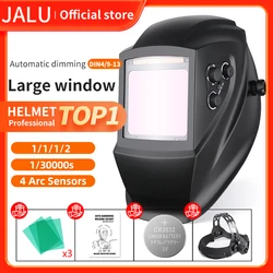 Welding Helmet Top Optical Class 1112 Full Shade 4-13 Big View Area 100*97mm Welding Mask Household Working Helmet 4 Arc Sensors