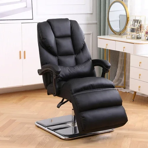 Reclinable  Salon Chair Hidraulic Leg Barber Shop Portable Vintage Cadeira De Barbeiro Commercial Furniture