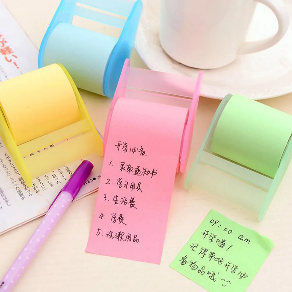 

4pcs Memo Pads Lightweight Compact Message Note For Office School Home Adhesive Paper Stickers Student
