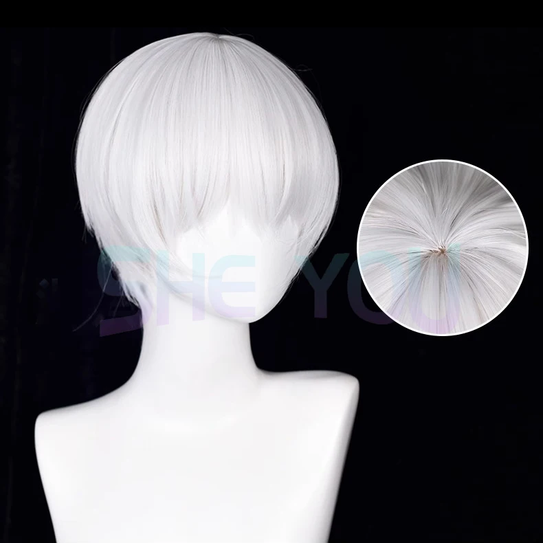 Anime YoRHa No.2 Type B YoRHa No. 9 Type S Cosplay Wig 28cm/33cm 2B 9S Cosplay Wigs Heat Resistant Synthetic Hair