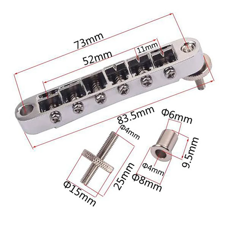 1 Set Guitar Bridge For Epi LP SG Tune-O-Matic Electric Guitar Bridge Guitar Accessories