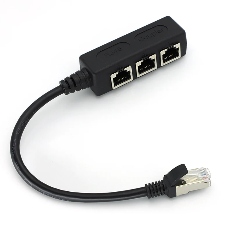 

RJ45 Ethernet Splitter Cable 1 Male to 3 Female LAN Ethernet Splitter for Cat5 Cat6 LAN Ethernet Socket Connector Adapter