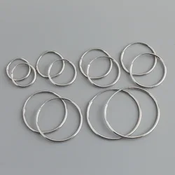 RYJU 925 Sterling Silver Chic Bohemian Round Circle Huggie Piercing Hoop Earrings For Women Girl Handmade Hypoallergenic Jewelry