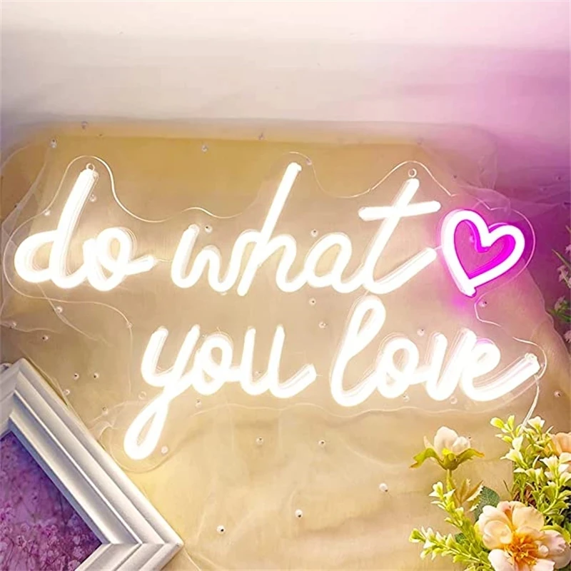 

Do What You Love Neon Sign Drunk in Love LED Light Wedding Bedroom Birthday Bachelorette Party Home Room Shop Bar ART Wall Decor