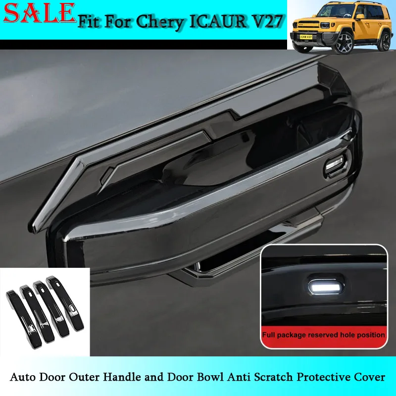 

Fit for Chery ICAR V27 2026 Auto Door Outer Handle and Door Bowl Anti Scratch Protective Cover Car Exterior Modification Parts