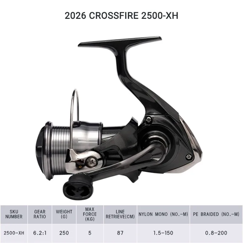 2026 DAIWA CROSSFIRE LT 1000 1000-XH 2000 2000-XH 2500 2500-XH