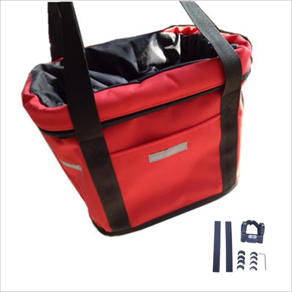 

Commuting Shopping Bike Handlebar Bag Load-bearing Capacity Strong Toughness Easy Installation Built-in Pockets