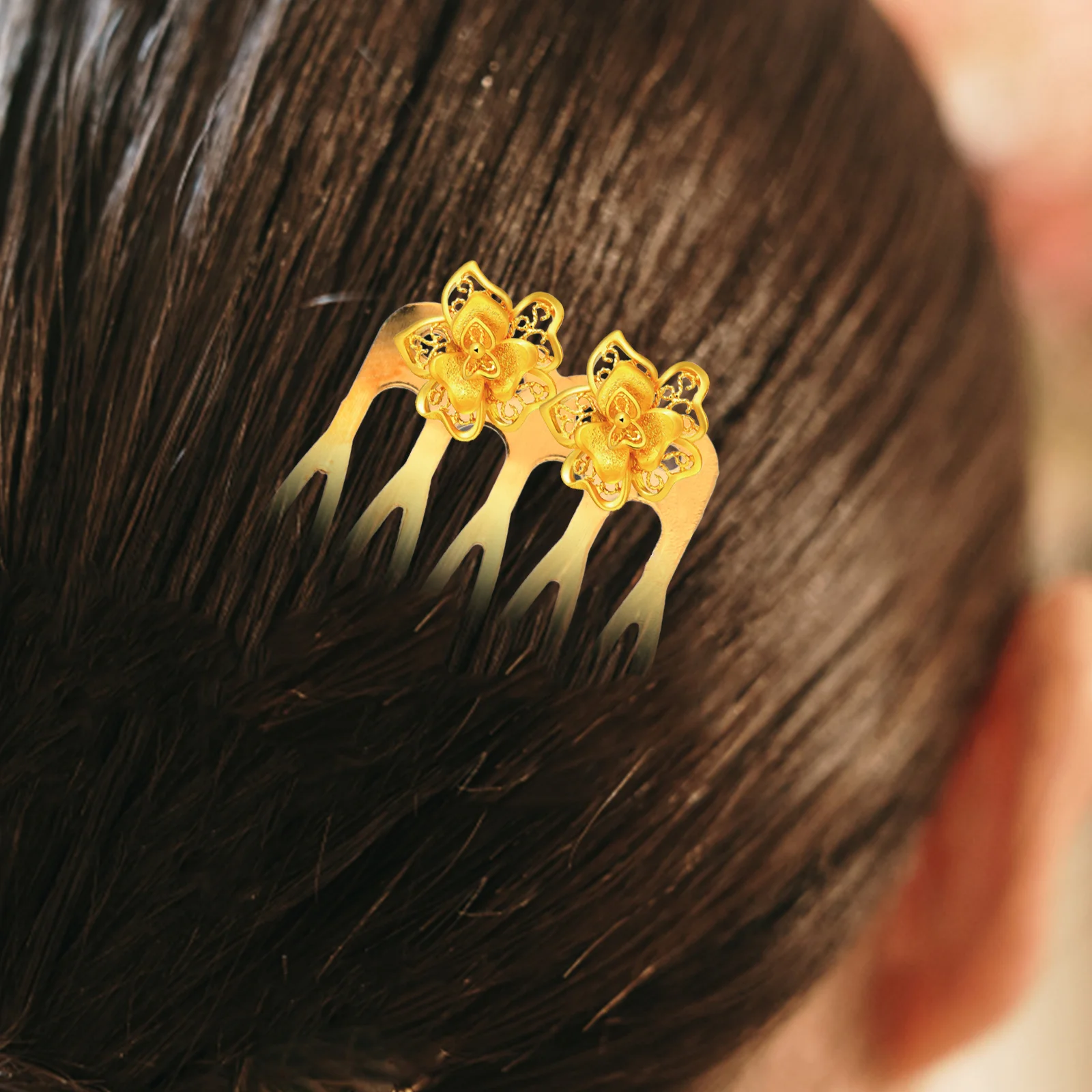 

50pcs Hair Combs Premium Material Smooth Texture Diy Hairpin Comb For Handmade Headdress Fashionable Hair Accessories Golden