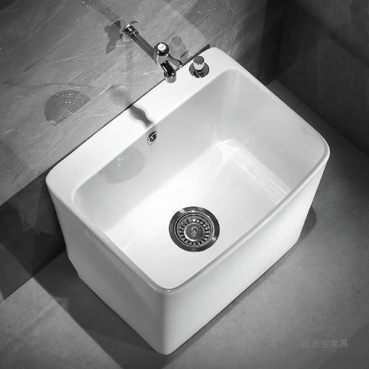 

Balcony wash mop pool household bathroom ceramic large floor basin mop pool paddock small floor type