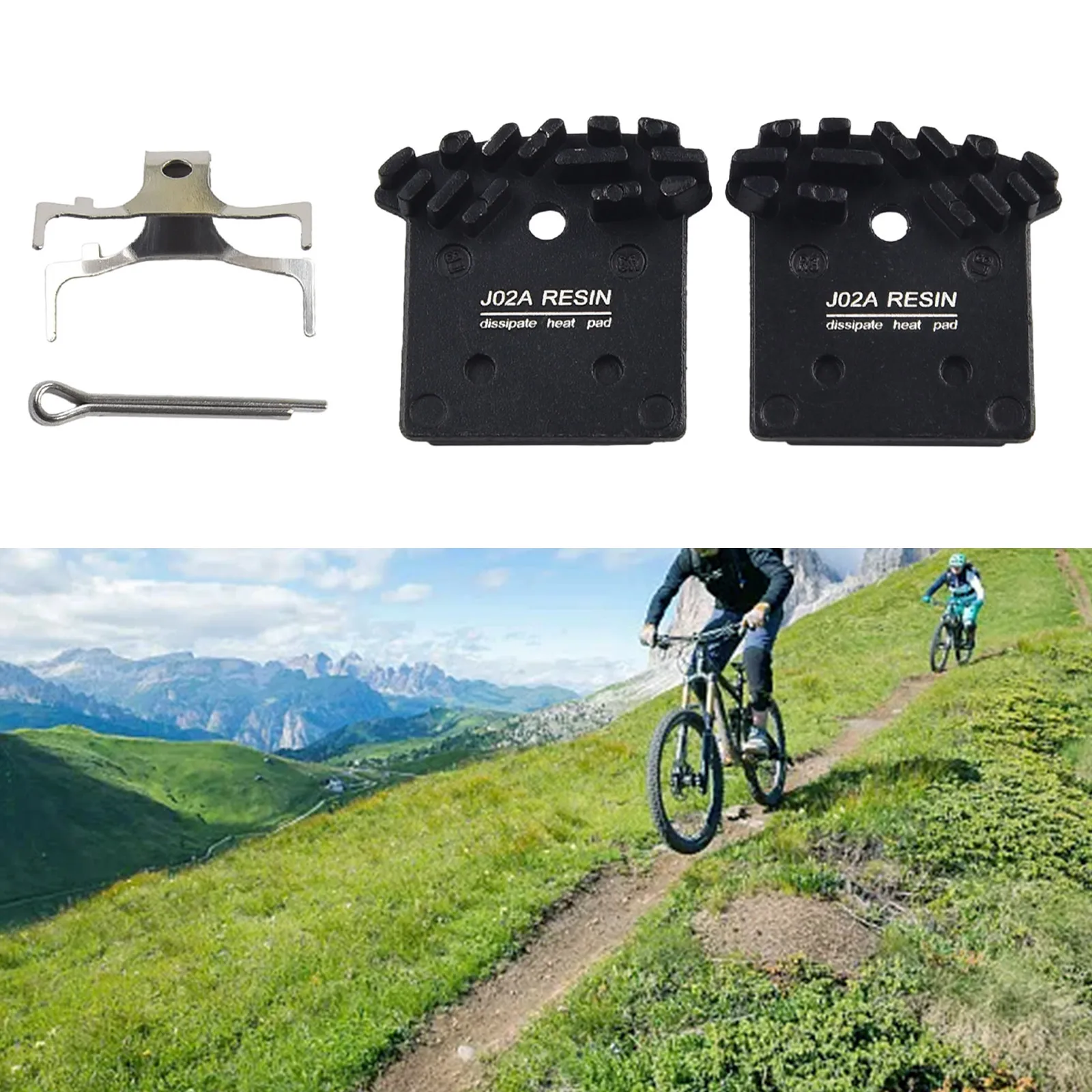 

1pair/2pcs MTB J02A Resin Cooling Tech Disc Brake Pads Cycling Organic Hydraulic Disc Brake Pads Mountain Cycling Part