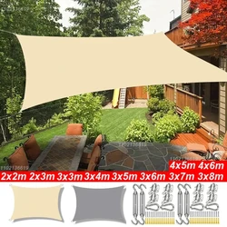 Outdoor Awnings Waterproof Sun Shade Sail Garden Canopi For Terrace Car Canvas Awning Rectangle Pool Sun-Shelter Sunshade Sail 5