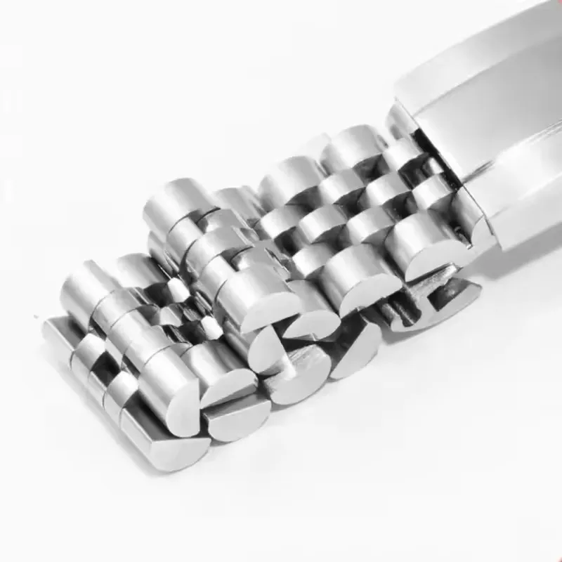 ل Sub Log NH34 NH35 ساعة سوار 904L الفولاذ المقاوم للصدأ الإنزلاق قفل المشبك 20 مللي متر عرض الفضة الرئاسية الصلبة معصمه #4