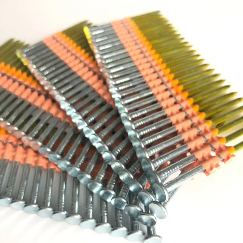 Polish/Galvanized 21 Degree Round Head Plastic Strip Framing Nails for Wood Construction
