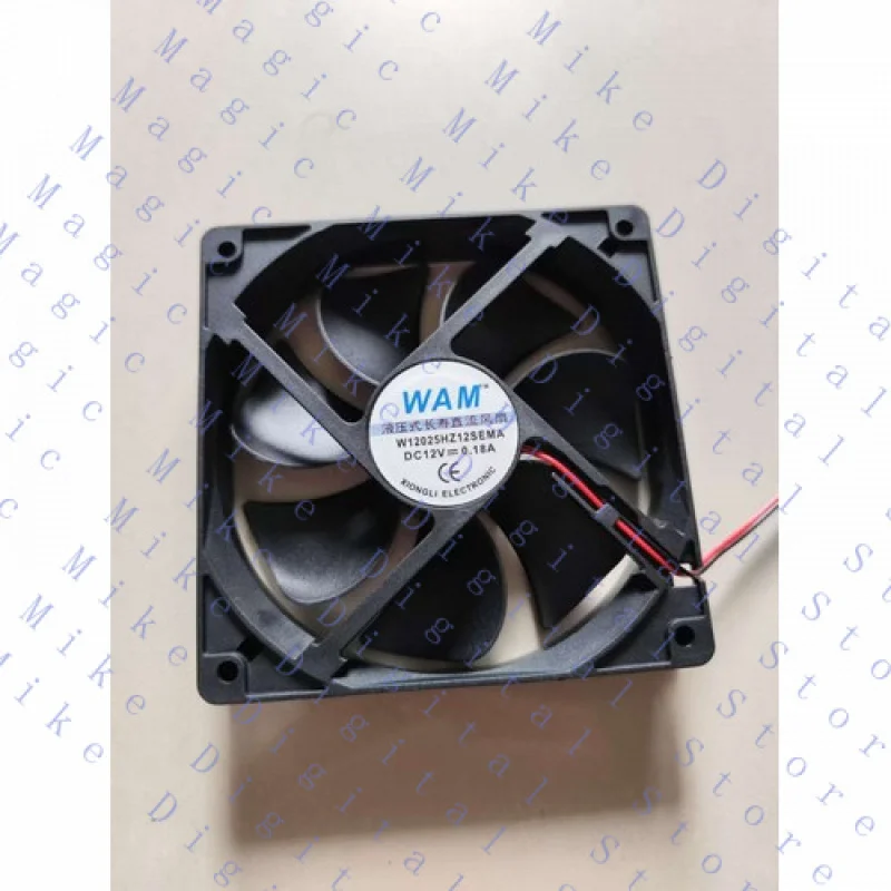 

UU 1 PCS Fan DC 12V 0.18A 12025 12CM 2 Pin cooling fan W12025HZ12SEMA