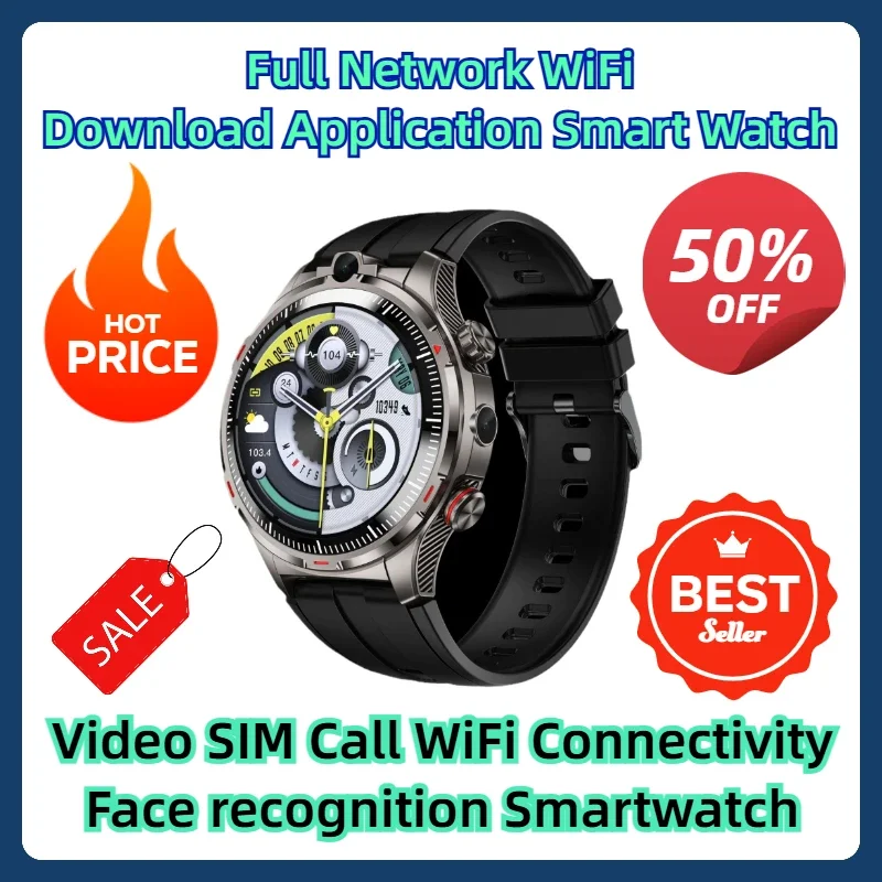 Full Network WiFi Download Application Smart Watch Video SIM Call WiFi Connectivity Face recognition Smartwatch