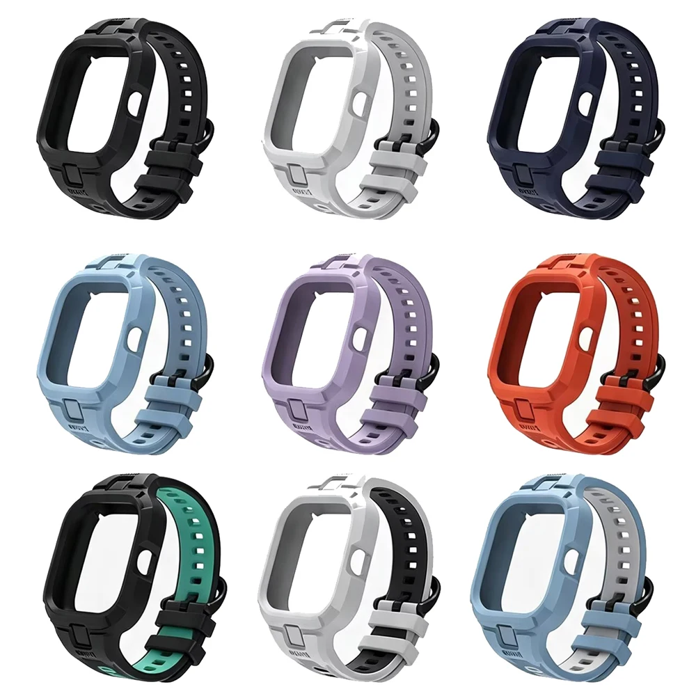 Armband für Xiaomi Redmi Watch 4 5 6 mit Anti-Fall-Gehäuse, Weiches Silikon-Ersatzarmband für Redmi Watch 4/5/6