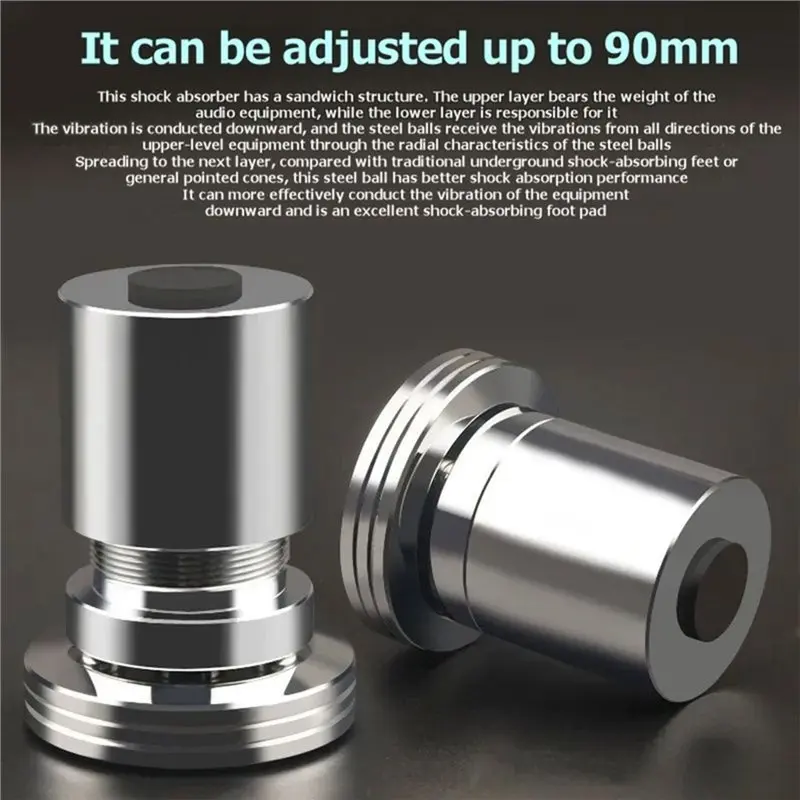 B92B-Audio Shockproof Feet, Isolation Stand Pads Speaker Spikes Shock Damping Spring Pad For Stage Speakers Foot Pads