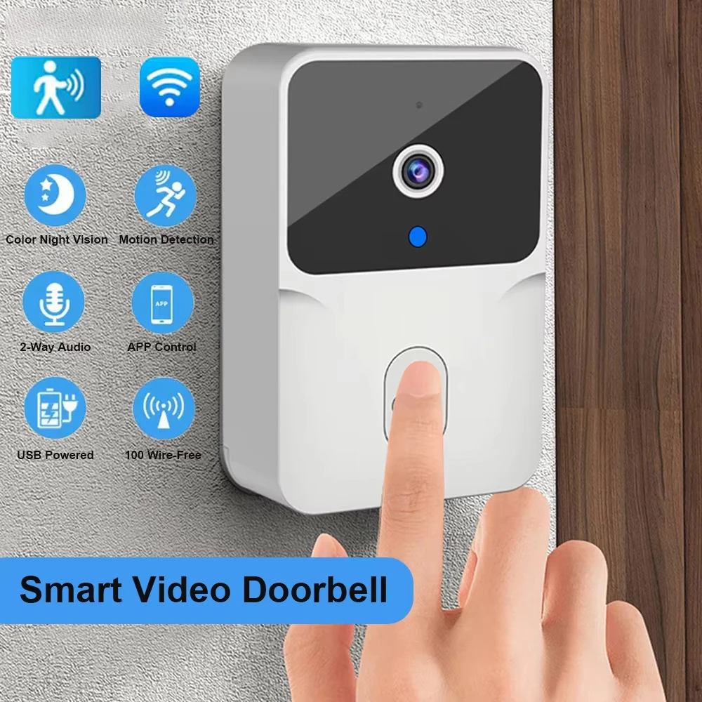 Campainha de Vídeo WiFi Sem Fi - Smart Home Video Doorbell Enhanced Security With Smart Doorbell avaliação e preço