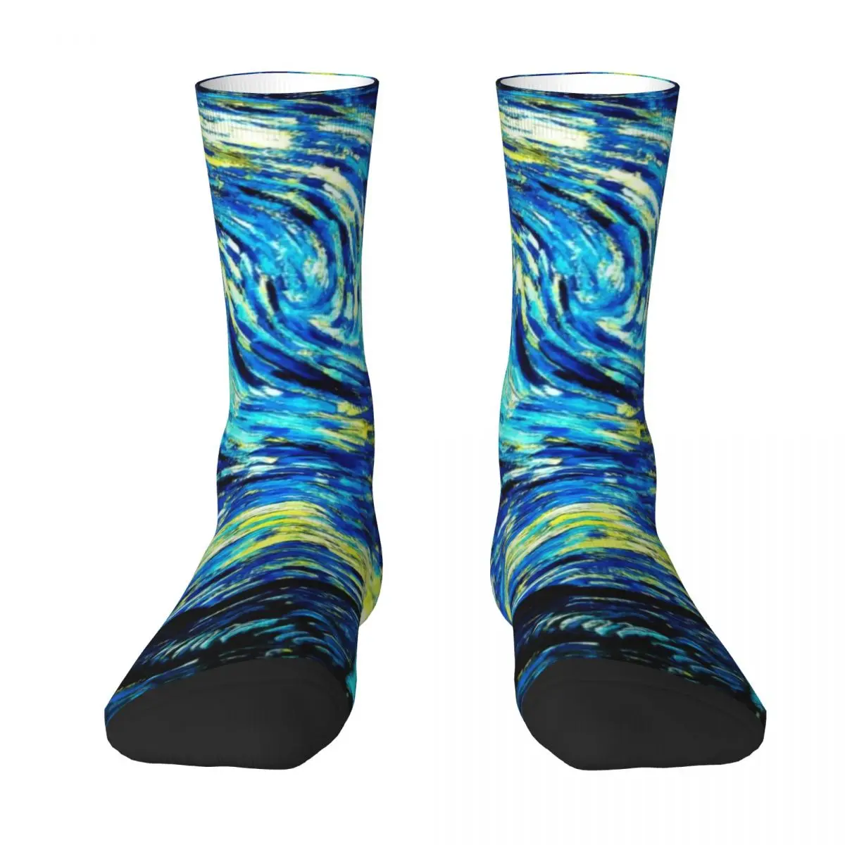 Van Gogh Stockings Starry Night Print Design Leisure Socks Autumn Anti Skid Socks Women Skateboard Warm Soft Socks