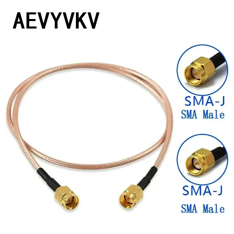 SMA Male To SMA male RG316 cable assembly Jumper Pigtail 8/10/15/30/50/60/70/80/90cm/1m SMA plug Crimp FPV RG316 Cable 50ohms