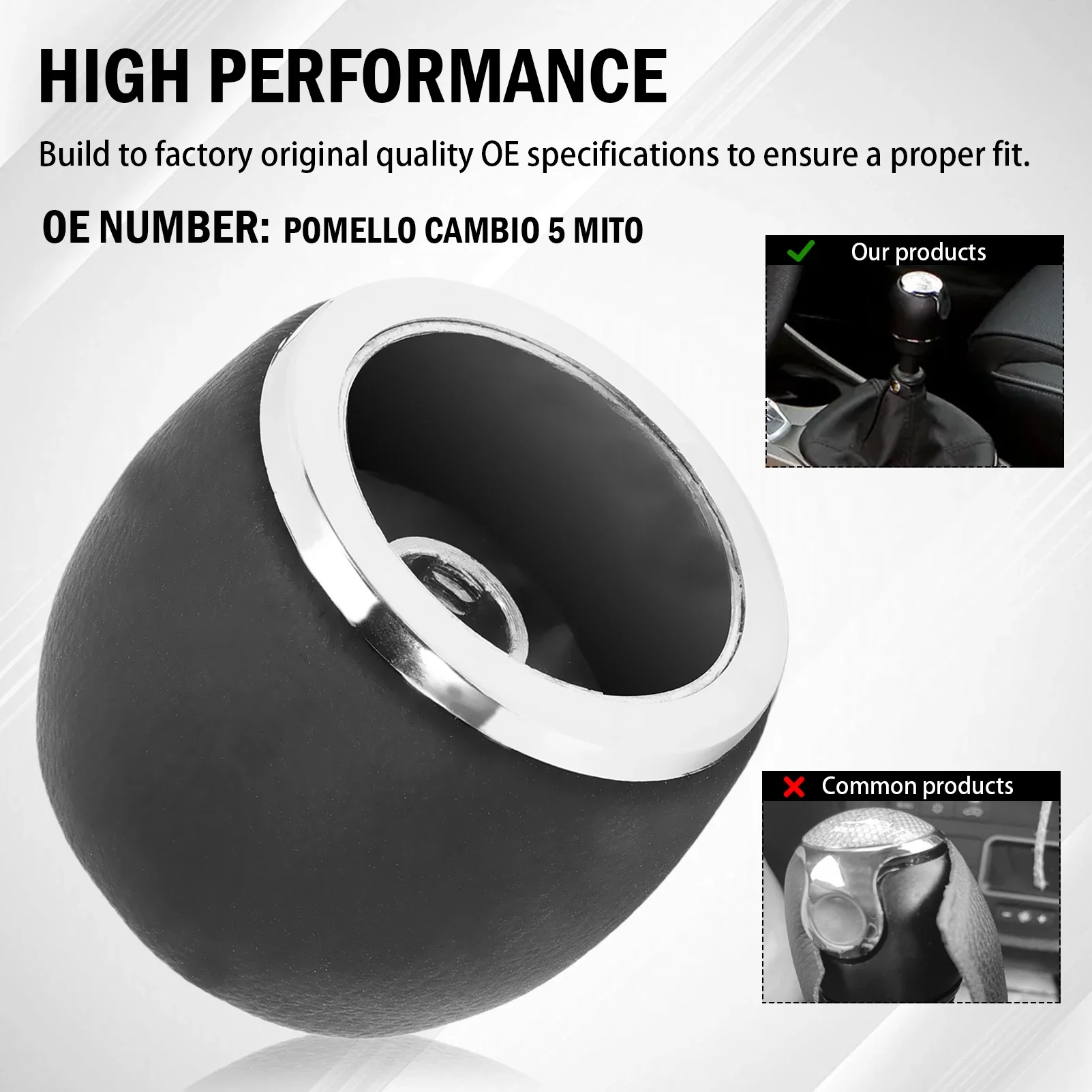 

5/6 Gears Gear Knob Shifter Handball FOR Alfa Romeo Mito