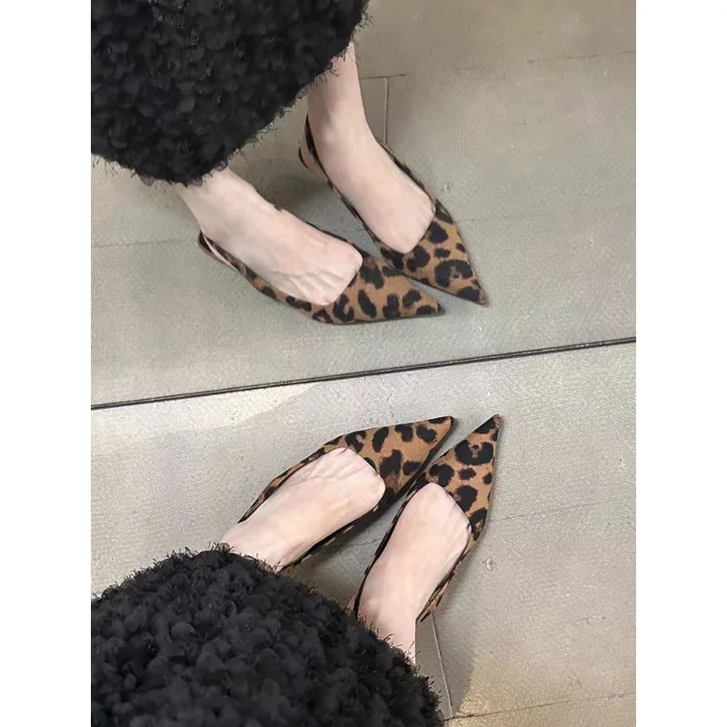 Spring Summer Slip on Women Sandals Shoes Fashion Pointed Toe High Heel Stripper Party Ladies Singbacks Sandalias Shoes - view 5
