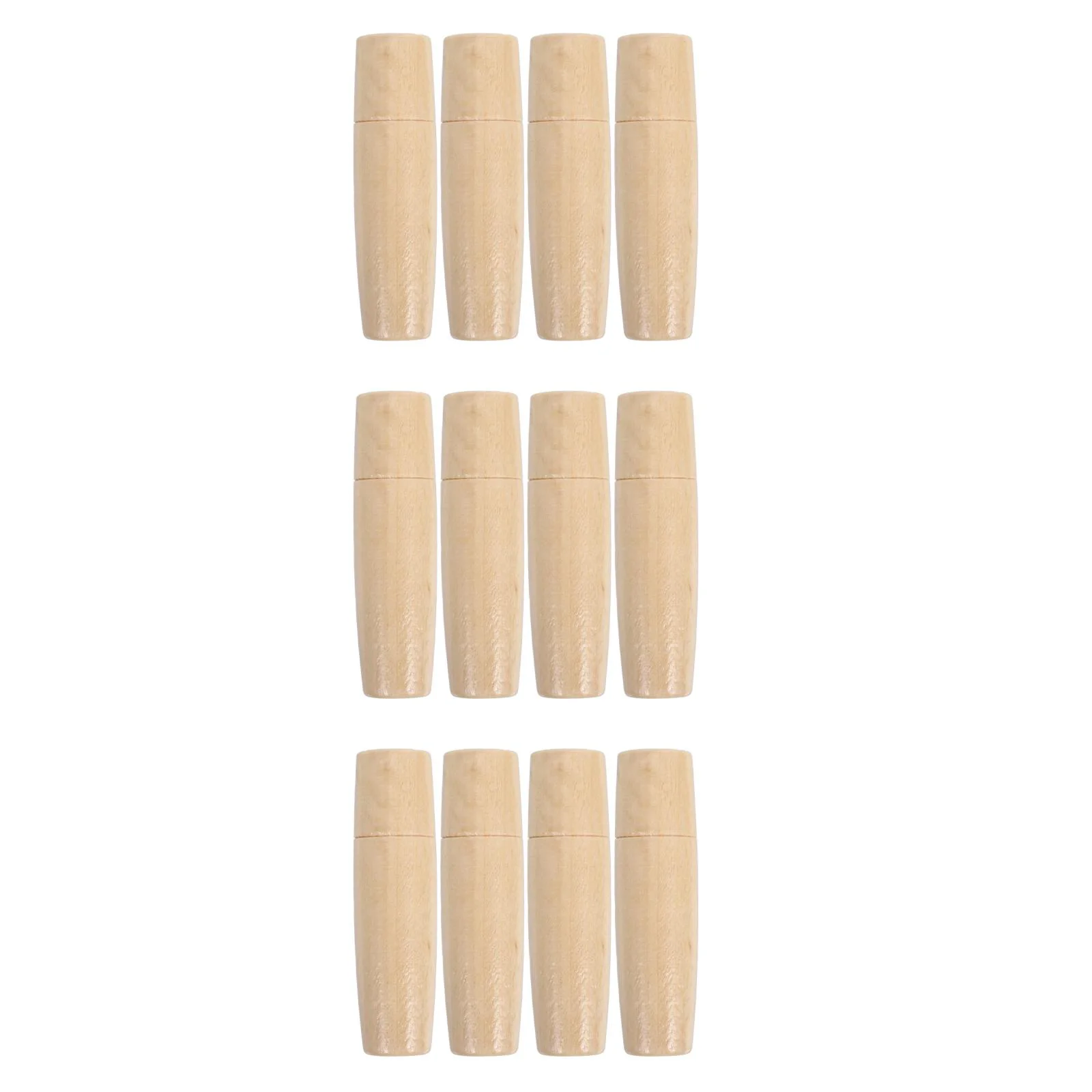 

12 pcs Wooden Handle Replacement Small Wooden Handles Files Handle For Grill Accessories Kitchen Tools Barbecue Hardware Access